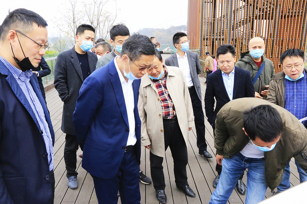 副市長龍騰鑫一行調(diào)研公司濱河假日酒店項目推進情況